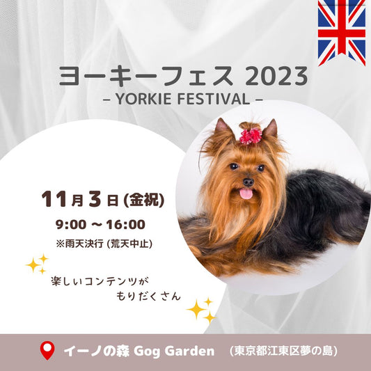 【イベント出店のお知らせ】ヨーキーフェス2023に出店します